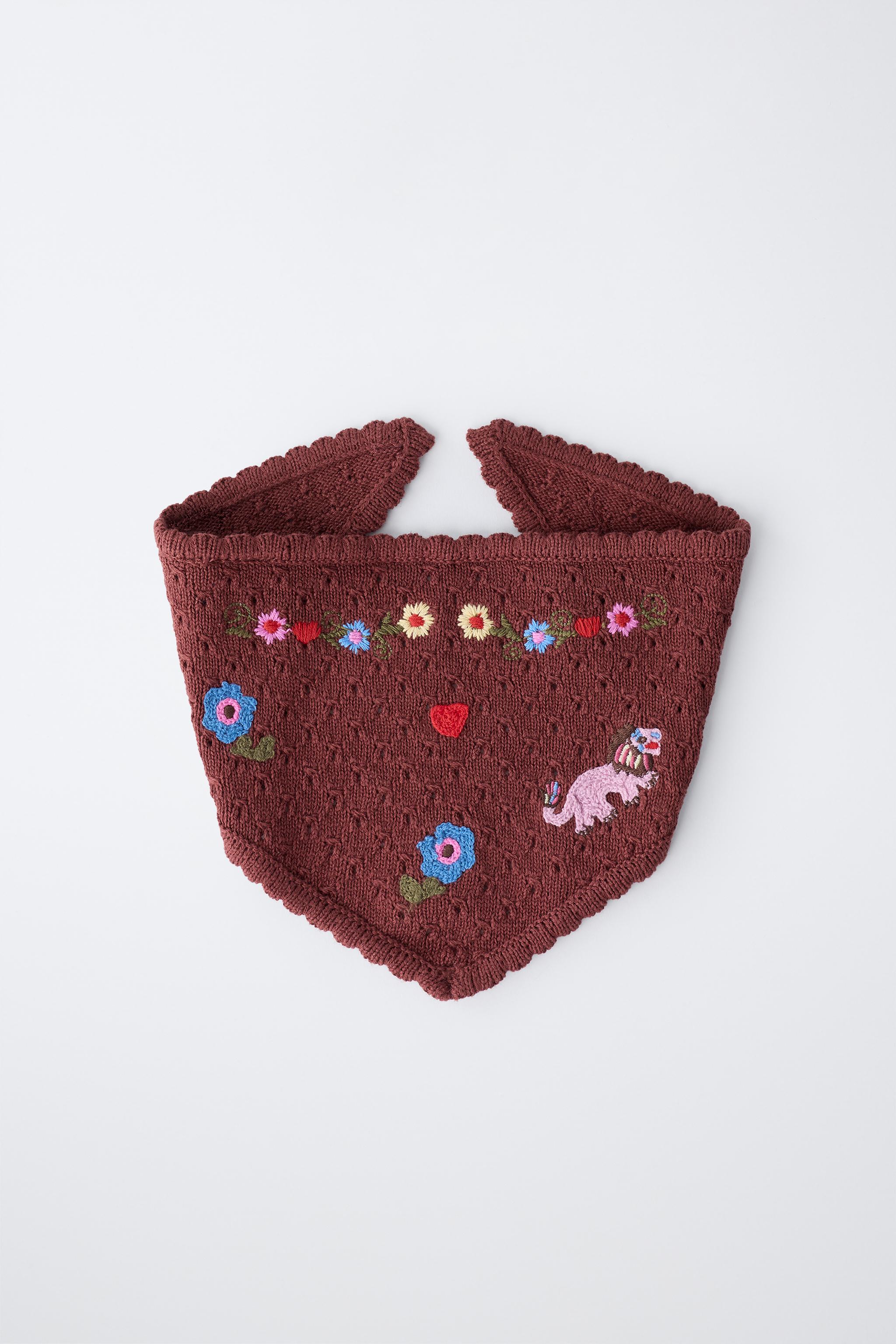 KNIT BANDANA EMBROIDERED SISSEL EDELBO X ZARA KIDS